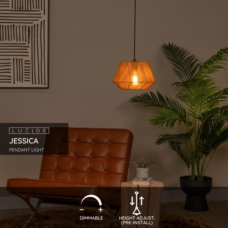 Lucide JESSICA - Závesné svietidlo - 1xE27 - Terakota